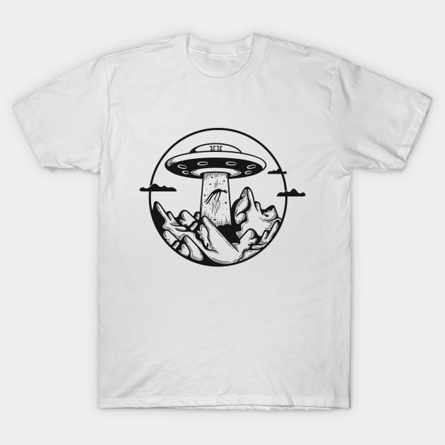 Cows Alien Revenge T-Shirt by Astroman_Joe